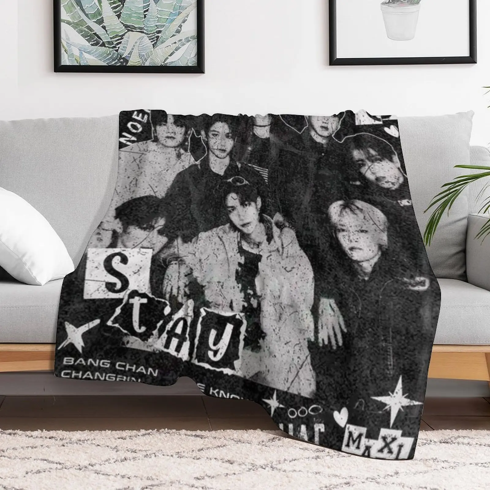 Комплект постельного белья Stray Kids 5-звездочный комбинированный постер KPOP Boy Group Bang