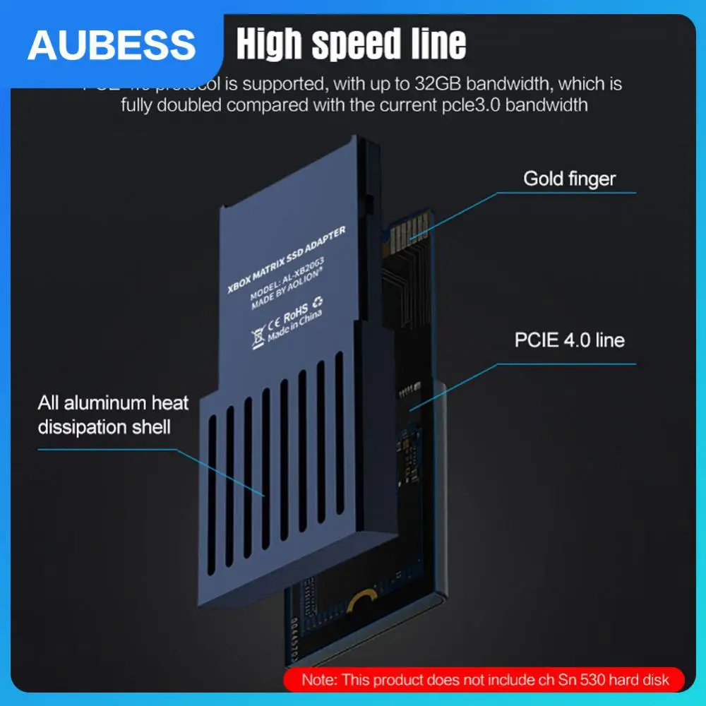 

For Series X/s Ssd Disk Case Aluminum Hard Drive Case M.2 Hard Drive Conversion Box Storage Expansion Card Pcie4.0 New