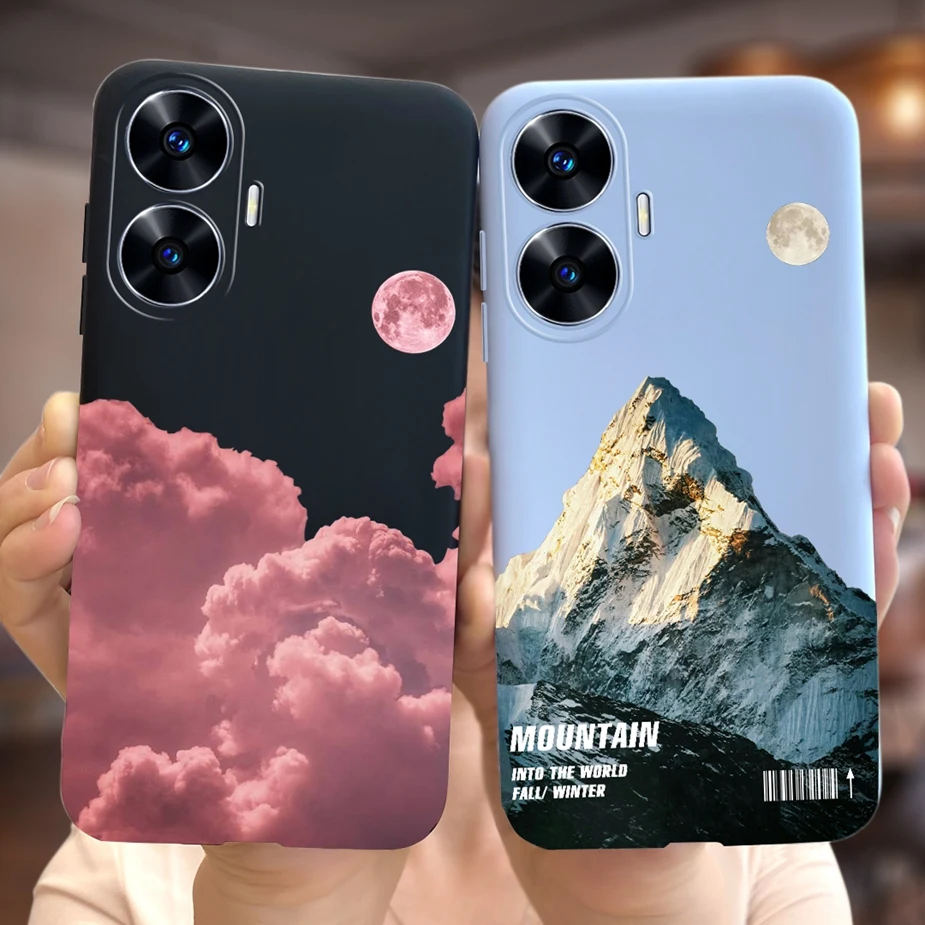 Чехол для Realme C55 чехол RMX3710 стильный яркий с рисунком мягкая задняя крышка из ТПУ