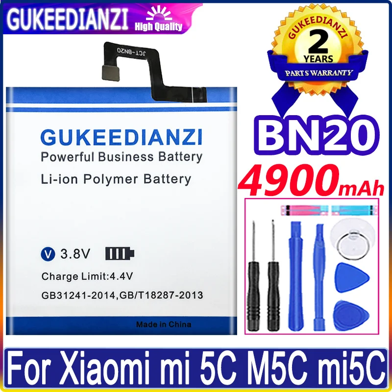 

Аккумулятор GUKEEDIANZI 4900 мАч для Xiaomi Mi 5C M5C Mi5C BN20