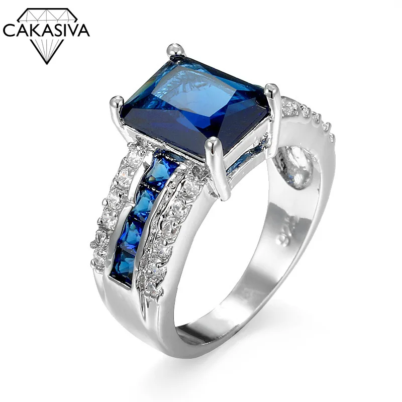 

Women's Rings Silver Jewelry Ring Black Burgundy Pink Emerald Champagne Garnet Red Zircon and Gemstone