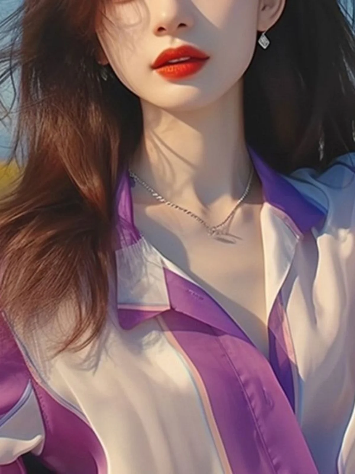 Рубашки с уникальным принтом во французском стиле женские летние рубашки