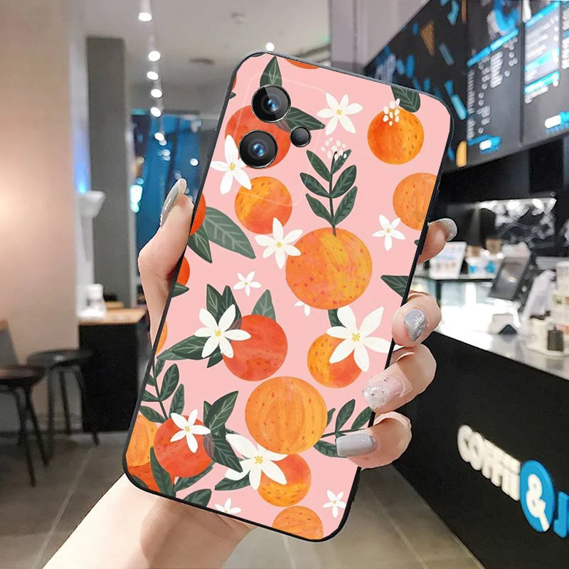 Телефон с изображением оранжевых фруктов для OPPO Realme 10 Pro Plus GT 2 X2 XT C25S 8 7 6 6i Master C3 C21
