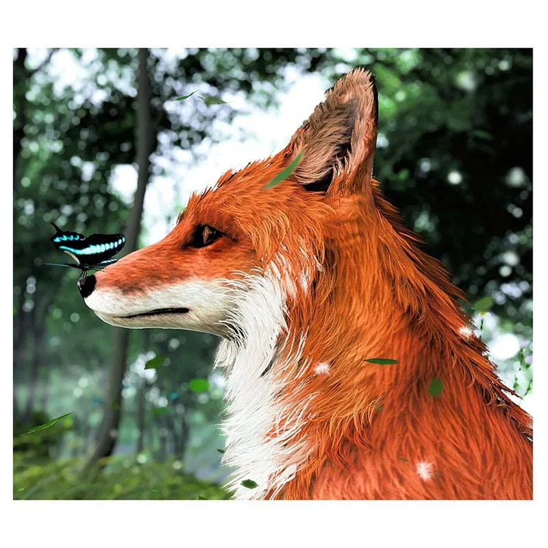 

Алмазная живопись «сделай сам», лиса и бабочка стразы, полный круг, алмазная настенная живопись, украшение для спальни