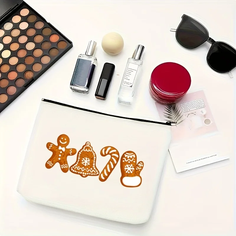 1 шт. новинка 2024 Рождественская косметичка сумка для хранения косметики женский
