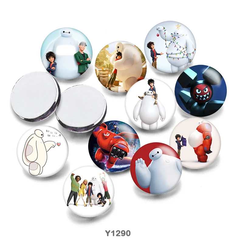 

Disney Big Hero Round Photo Glass Cabochon 12mm/20mm/25mm Demo Flat Back Making Findings G1290