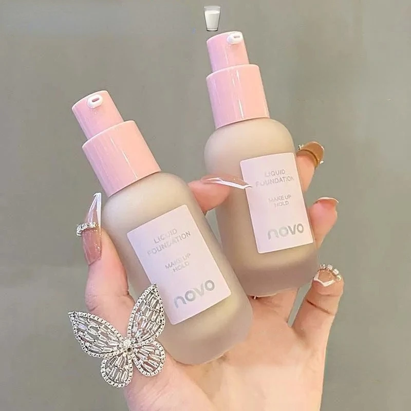 

NOVO Silky Soft Foundation Concealer Nude Makeup Lasting Non-Removing Makeup Oil Control Moisturizing Waterproof Face Makeup