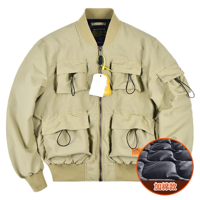 Мужская куртка-бомбер для полетов плотная теплая куртка с хлопковой подкладкой