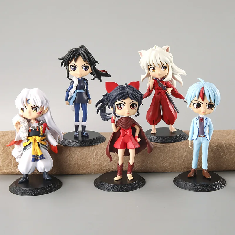 15CM Anime Inuyasha Action Figure Inuyasha Sesshoumaru Higurashi Towa Moroha Setsuna Q Ver Kawaii Doll PVC Collectible Model Toy