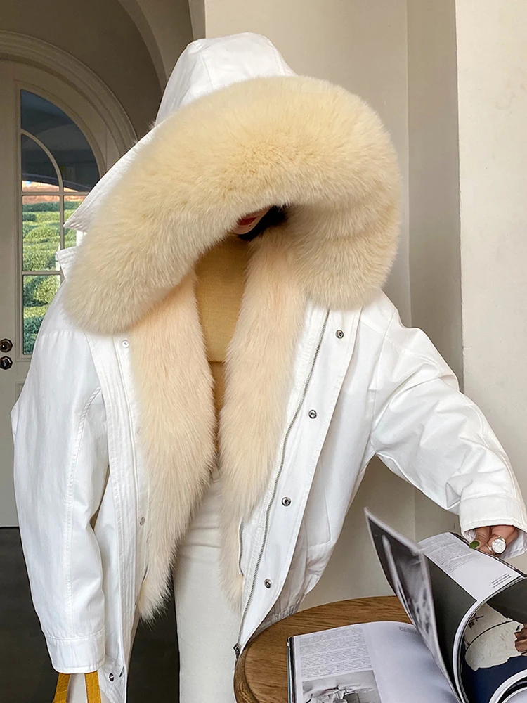 

Winter 2022 new style pie to overcome the women's fur coat short fur liner hooded coat