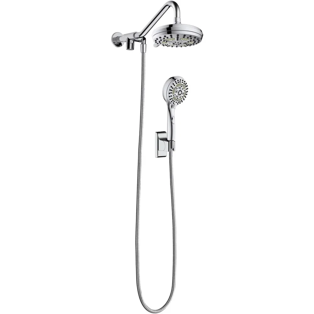 

Shower 5 Function Shower Head 6 Function Handheld Shower Water Saving Trickle Control Driller Free Installation