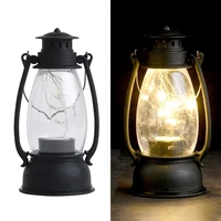 1 pcs lantern lamp vintage design romantic atmosphere lightweight copper wire led candle light home decorations for indoor