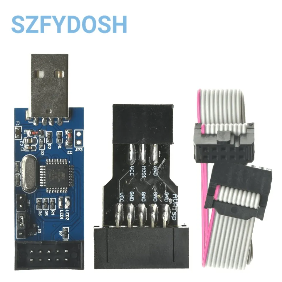 Программатор USB AVRISP AVR ISP USB ASP ATMEGA8 ATMEGA128 с поддержкой Win7 64