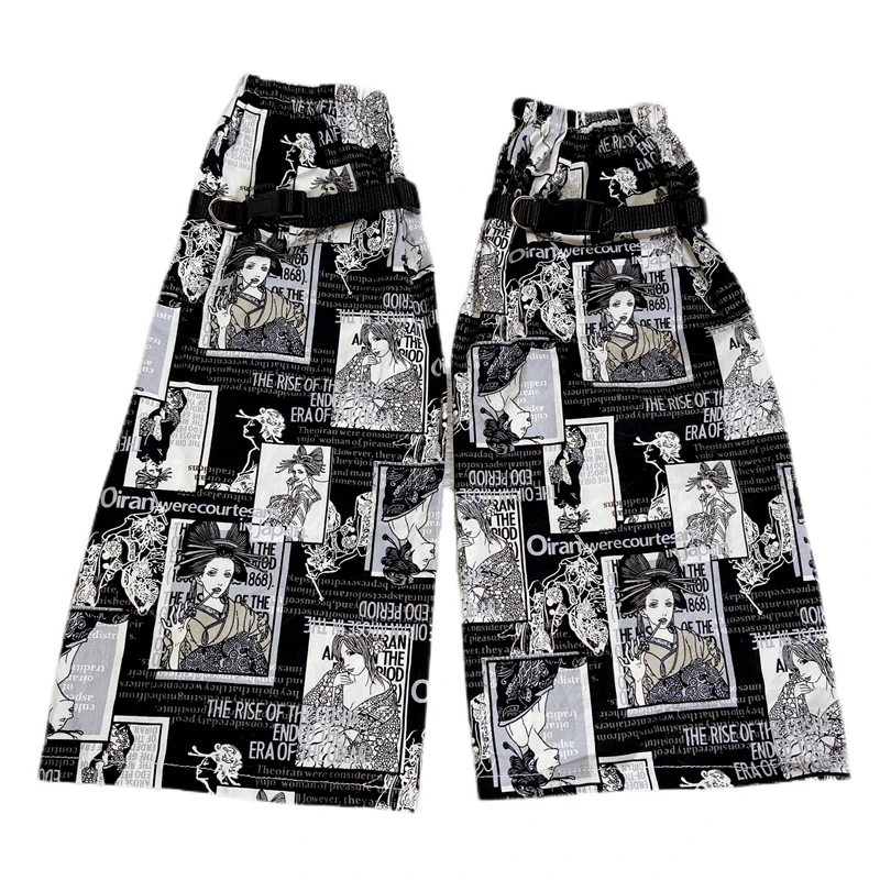 Gothic Lolita Gyaru Women's Leg Warmers Harajuku Knee Socks Y2K Cosplay Loose Socks Printing Female Leg Cover Anti Thigh Chafing