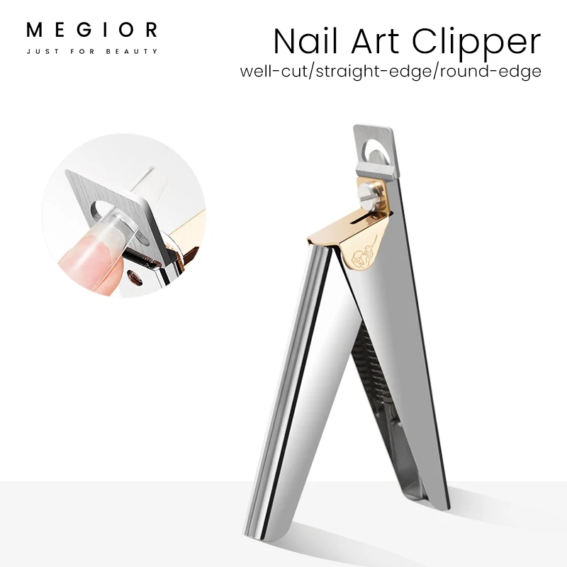

MEGIOR Stainless Steel Nail Tips Clipper False Nail Tips Cutter Artificial Nail Trimmers For Nail Art Tools And Manicure