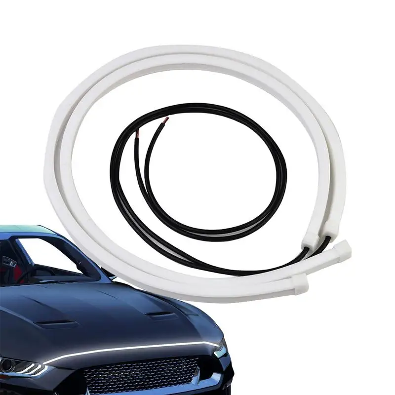 

Гибкая светодиодная лента для автомобиля, дневные ходовые огни, 2 шт.