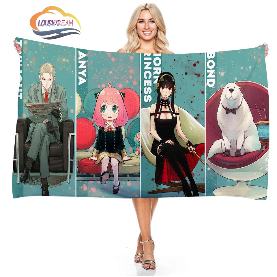 

SPY×FAMILY series animation quick drying beach towel custom beach towel adult children microfiber quick-dryin Bath towel