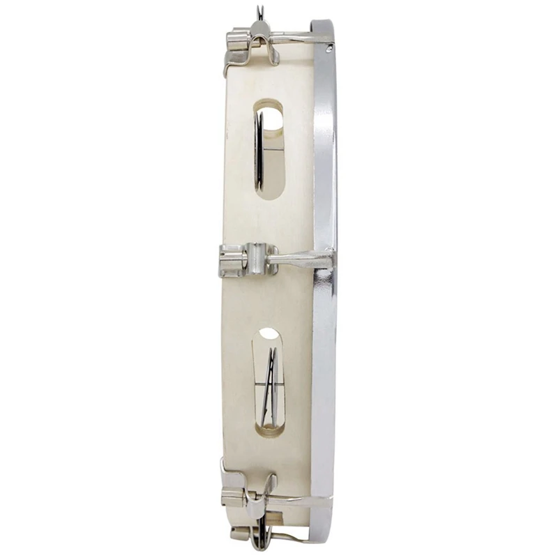 

2X 10 In Tambourine Capoeira Leather Drum Tambourine Samba Brasil Wooden Tambourine Precussion Music Instrument