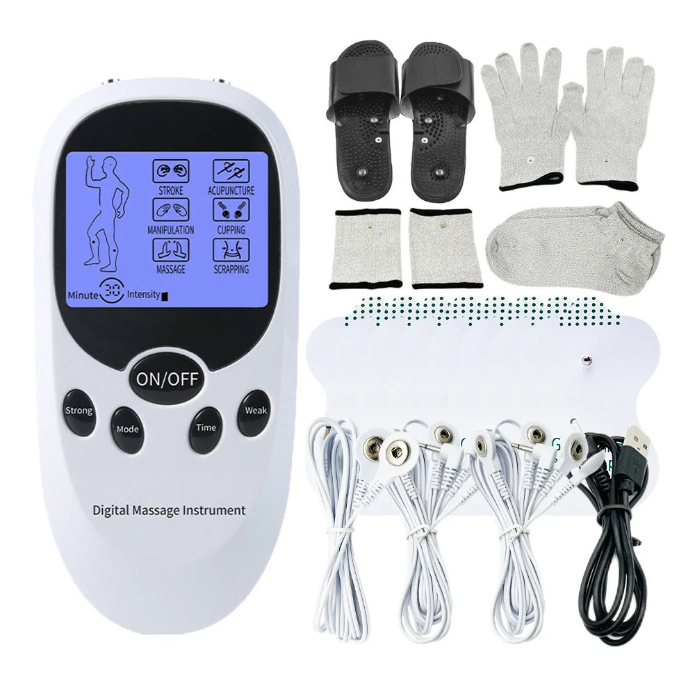 

EMS Electric Acupuncture Digital Therapy Tens Full Body Massager Dual Channels Pulse Muscle Stimulator Back Neck Leg Pain Relief