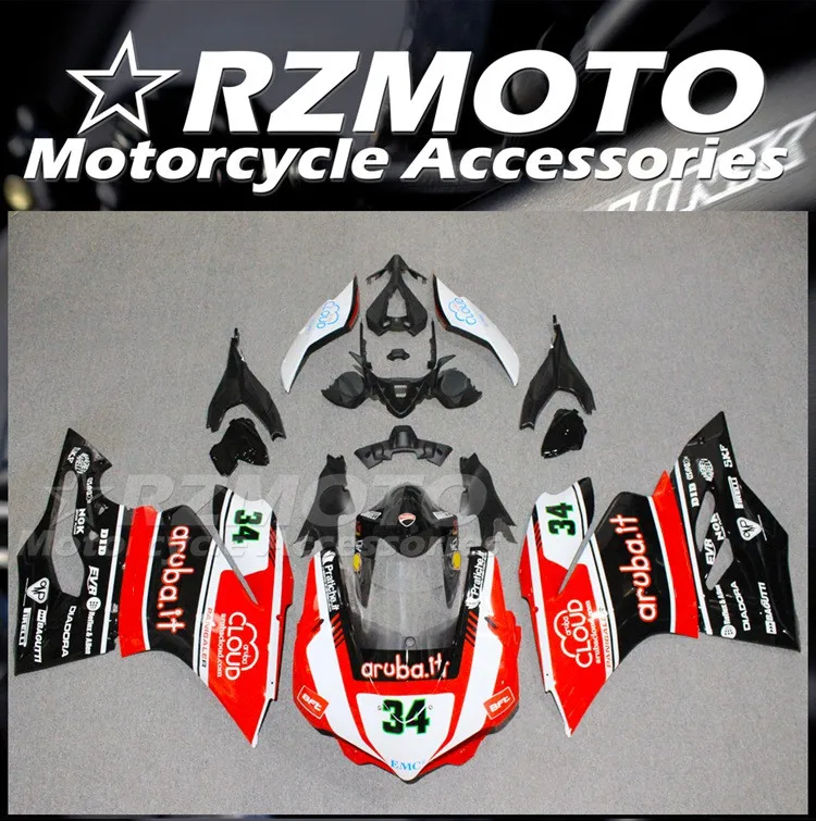 

Injection Mold New ABS Motorcycle Fairings Kit Fit for Ducati 959 1299 Panigale s 2015 2016 15 16 Bodywork set Red 34