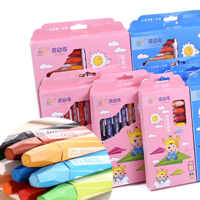 

Oil Painting Stick Set 12/18/24/36 Colors Washable Children's Crayon Painting Pen Art Supplies Stationery Gift