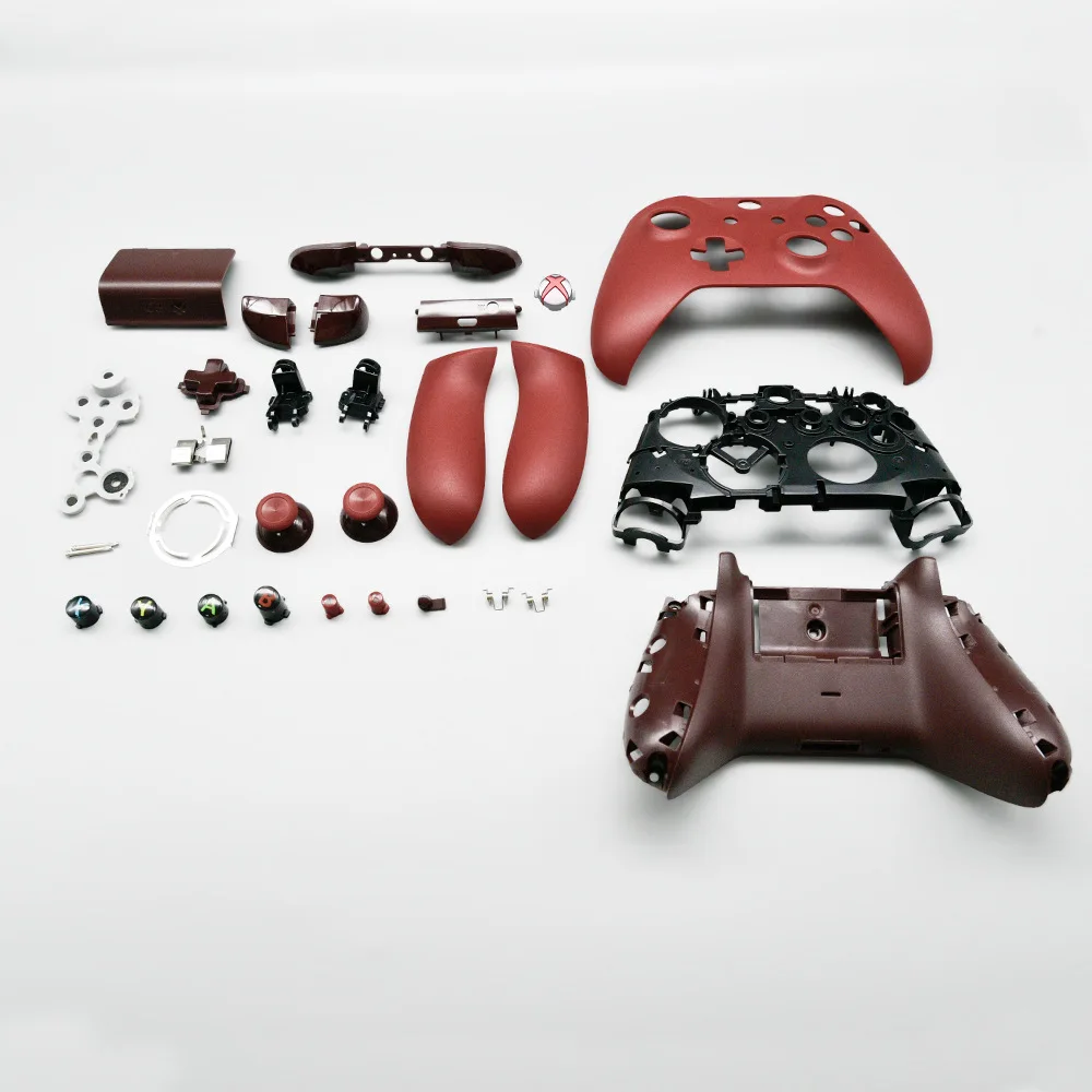 

For Xbox One Slim S X Controller Shell Replacement Red Full Housing Case Buttons Kits Faceplate Back Cover DIY Repair Parts