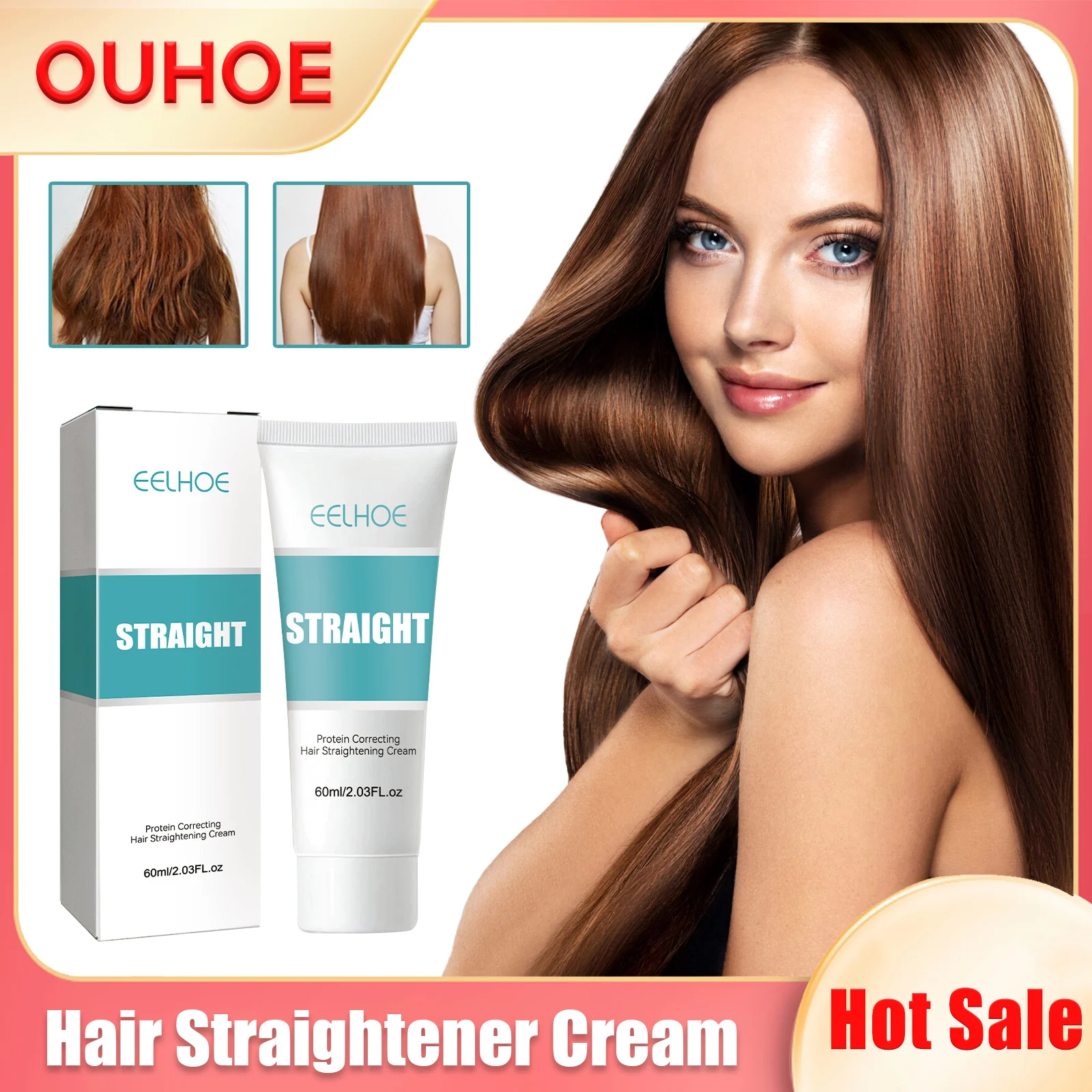 

Hair Straightening Cream Moisture Nourishing Faster Smoothing Repairing Damaged Hairs Keratin Treatment Protein Correcting Cream