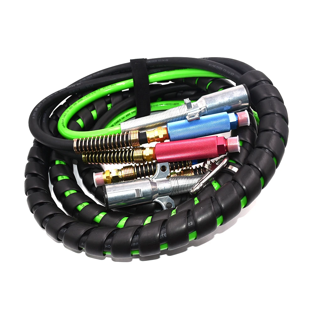 

15FT 3/8 inch red blue 2 in 1 air power lines for trucks brake system