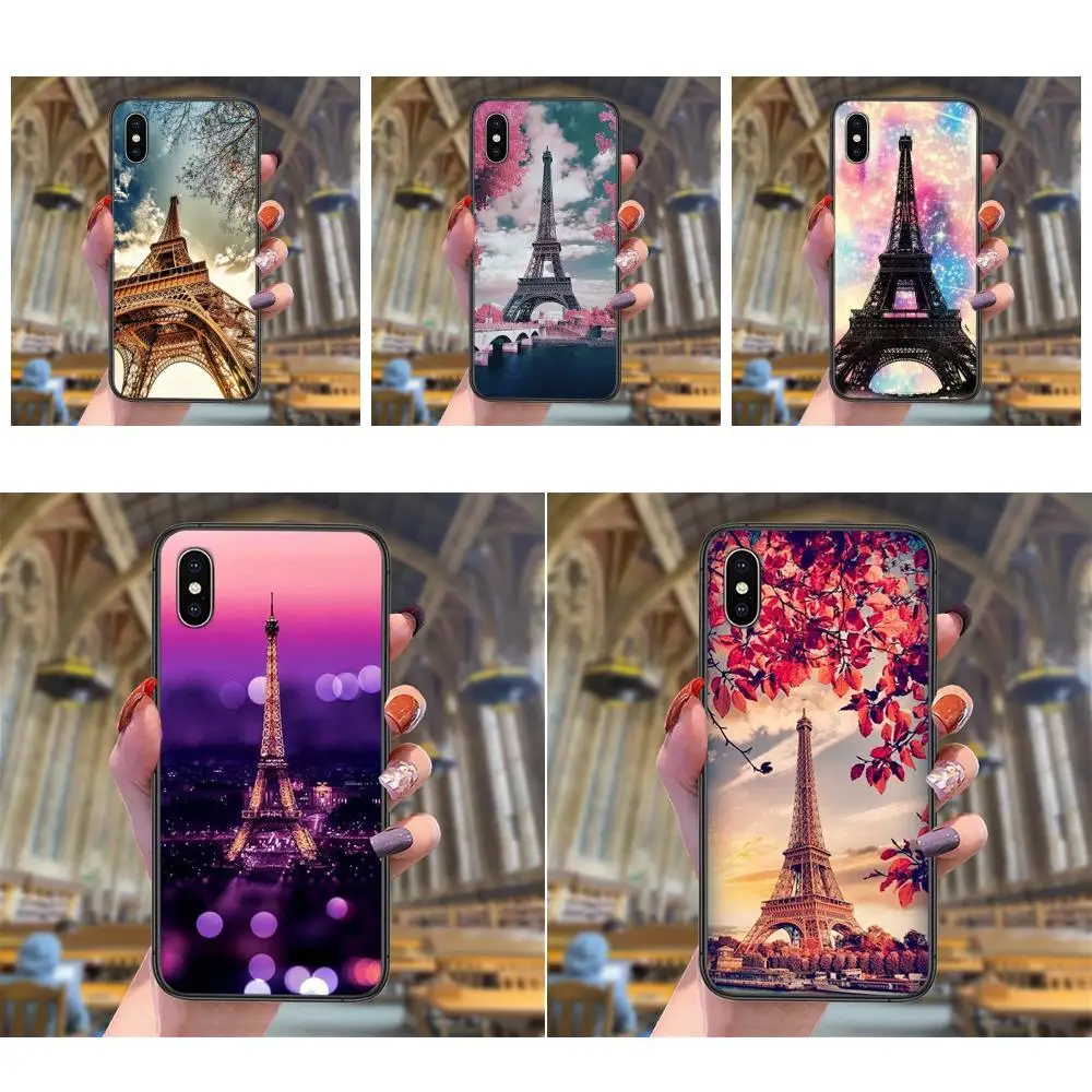 Cusize для Samsung Galaxy A12 A13 A20 A20E A20S A21S A22 A3 A30S A31 A32 A40 A40S A41 A42 Core 5G Love проекционная Эйфелева башня, черный