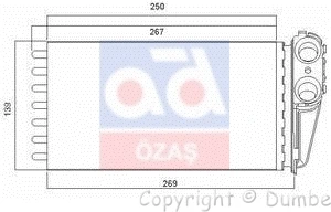 

Radiator for RA2210320 internal heater radiator 01 PT.307 "gasoline"