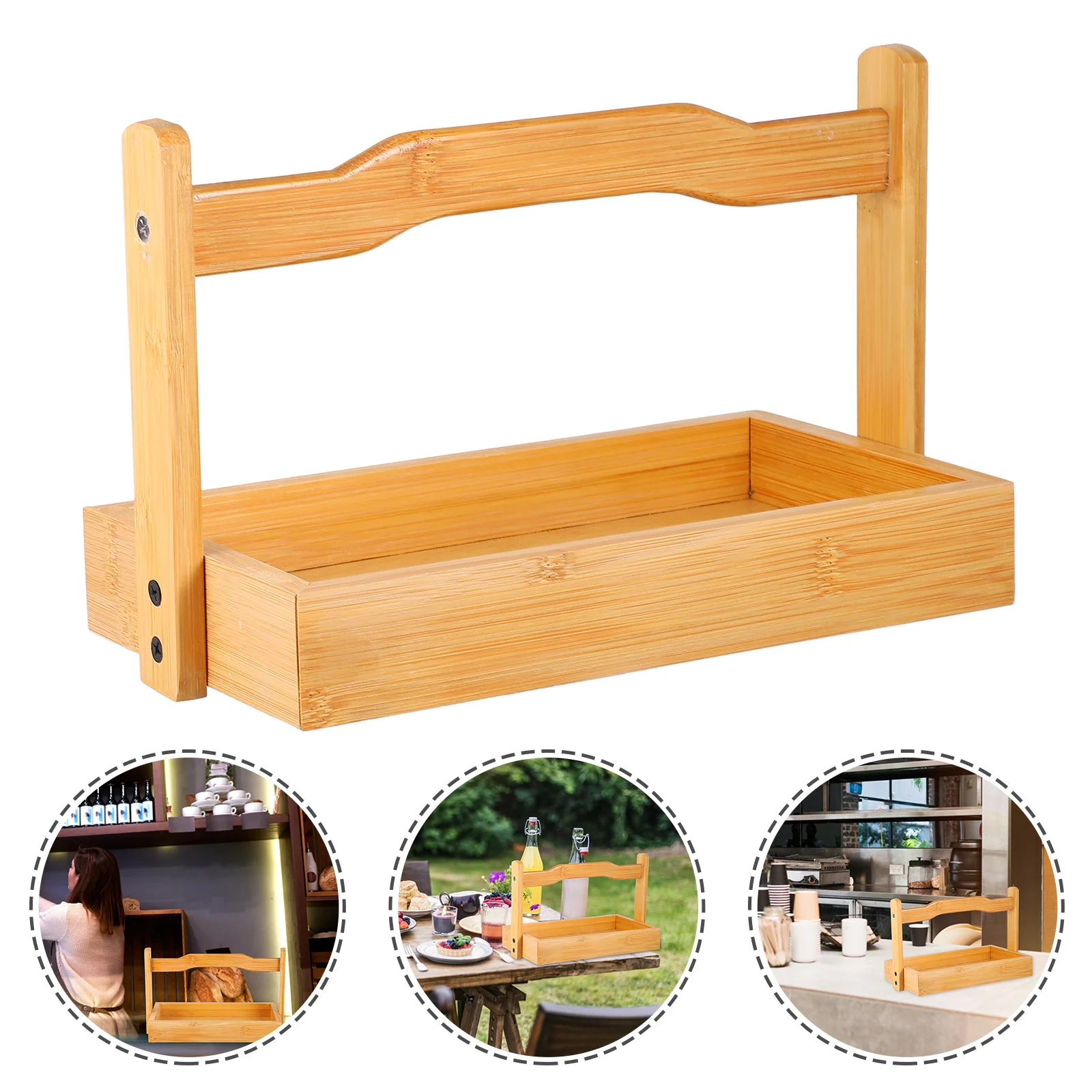 

1pc Handle Tray Safe Unique Good Nice Tray Bread Tray Plate for Home