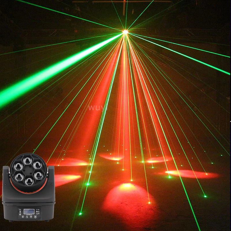 

Bee Eyes Rotating Moving Head Small Mini DMX Light with 6*15w RGBW 4in1 Colorful LED for Disco Stage Theater Party Prom Wedding