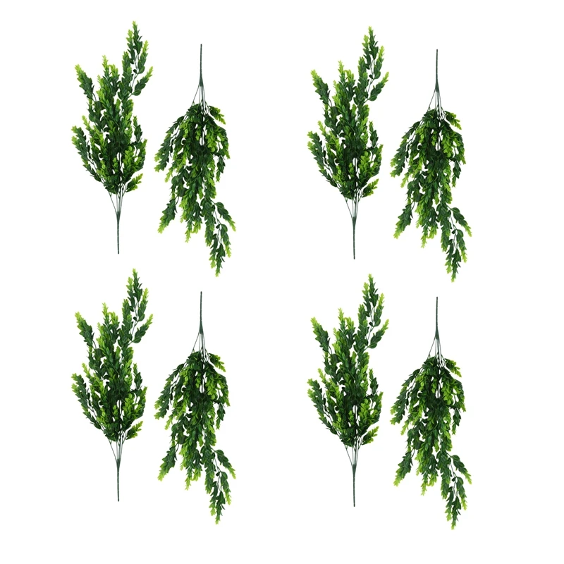

8Pcs Artificial Trailing Plants Fake Hanging Plants Faux Foliage Greenery Plant For Garden Hanging Pot Basket Decor