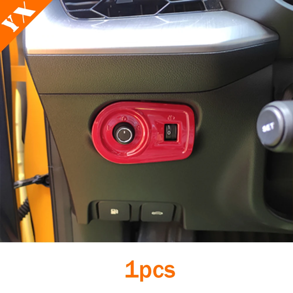 

Automotive Interior Sticker Red Look Headlight Adjustment Switch Steering Wheel Cover Decor Accessories For MG 5 ev 2022-2023