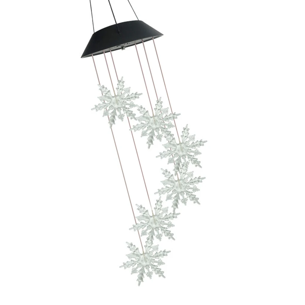 

Windbell Light Snowflake Pendants Hanging Lamp Solar Lights Decorations