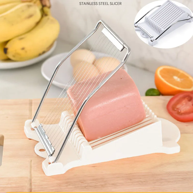 Stainless Steel Lunch Meat Slicer Household Kitchen Meat And Egg Chopper Fruit Cheese Banana Chopper Meat