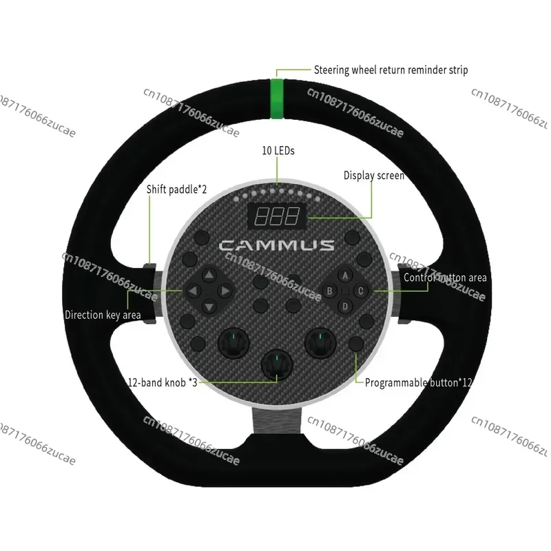 CAMMUS C5 База с прямым приводом Driving Force Racing Игровой руль и педали для ПК