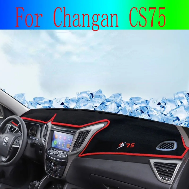 

For Changan CS75 Car Dashboard Avoid Light Pad Instrument Platform Desk Cover Mats Carpets 2013-2021 Decoration Accessories A