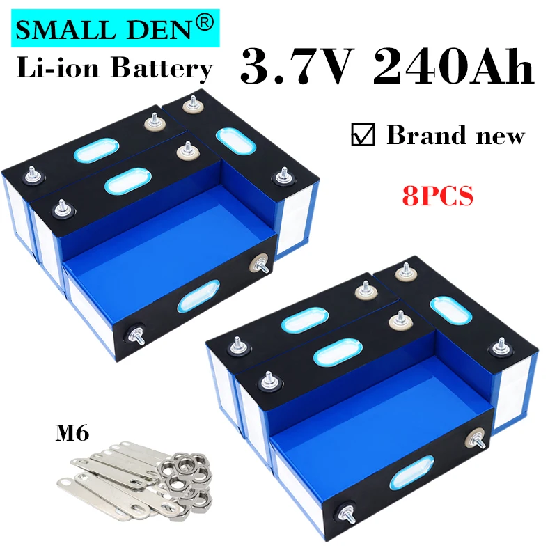 

8PCS New 3.7V 240Ah Lithium ion battery pack 3C High current DIY12v24v 240000mAh Electric car boat RV Solar rechargeable battery