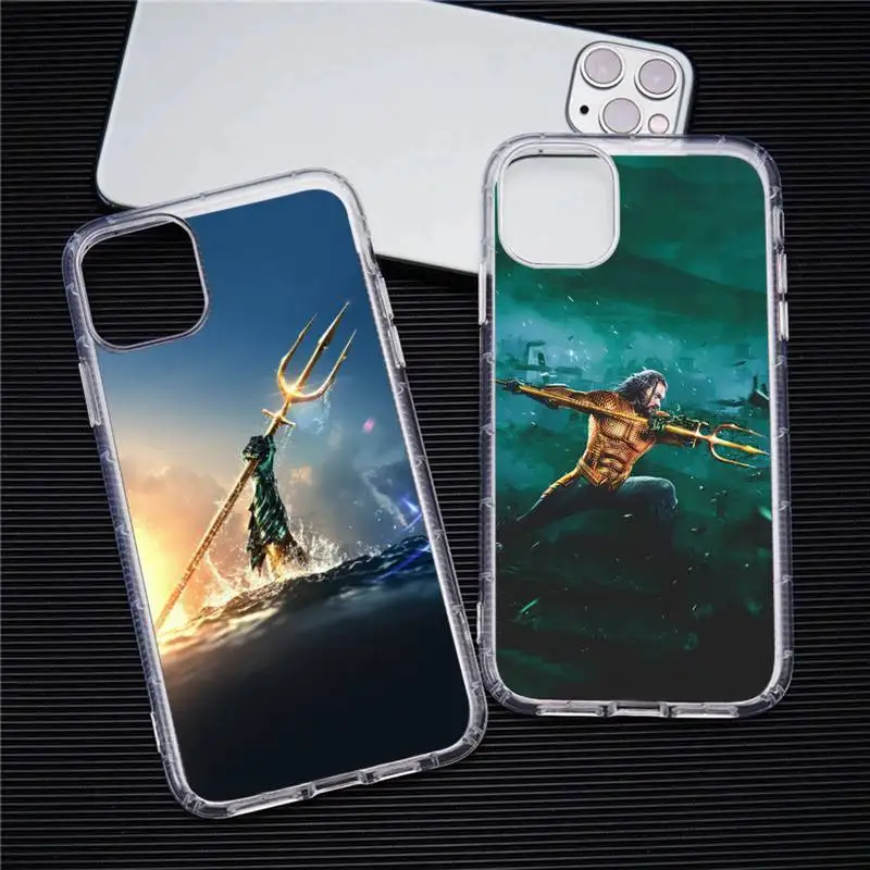 

Aquaman Arthur Curry Phone Case For iphone 13 12 11 Pro Max Mini XS 8 7 Plus X SE 2020 XR Transparent Soft Cover