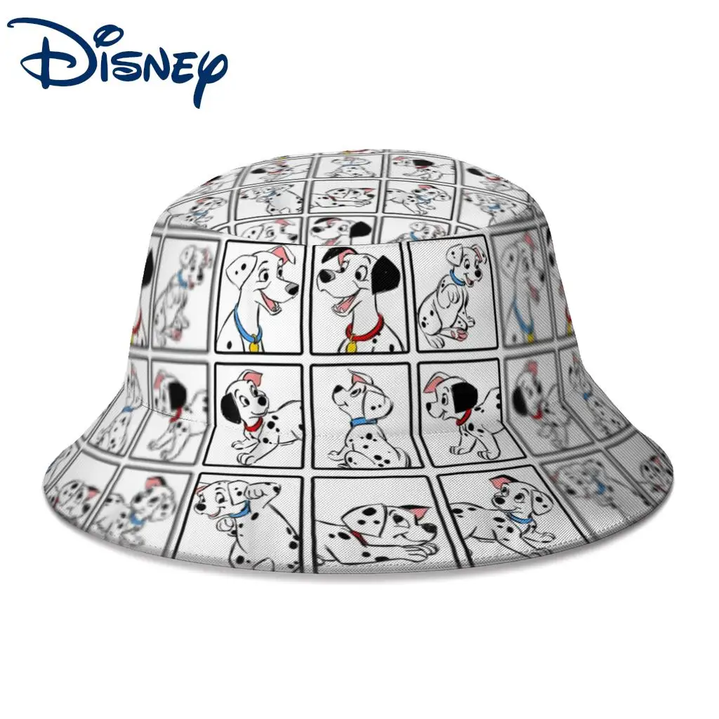 

Summer Unisex Leisure Bucket Hat 101 Dalmatians Dogs Group Women Men Fisherman Hats Disney Autumn Beach Panama for Bob
