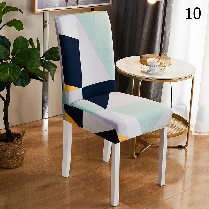 

Printed Stretch Chair Cover Big Elastic Seat Chair Covers Office Chair Slipcovers Restaurant Banquet Hotel Home Decoration