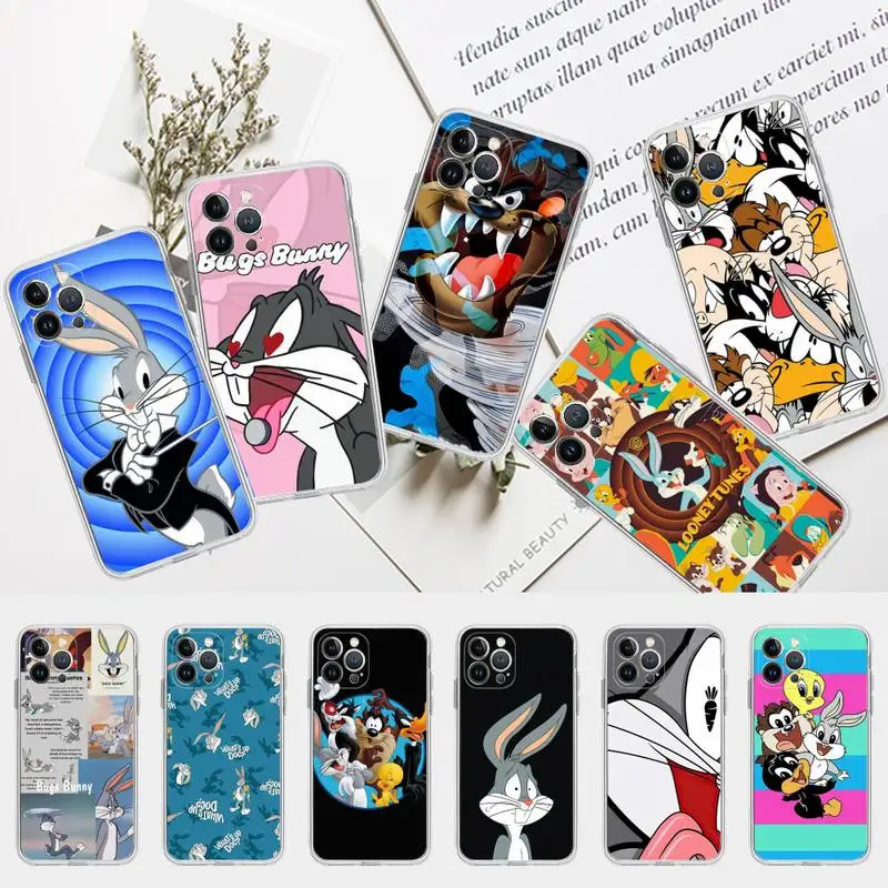 

Funny Cute Rabbit Wolf dog Cartoon Phone Case for iPhone 13 12 Mini 11 14 Pro Max Xs X Xr 7 8 Plus 6 6s Se 2022 silicone Cover