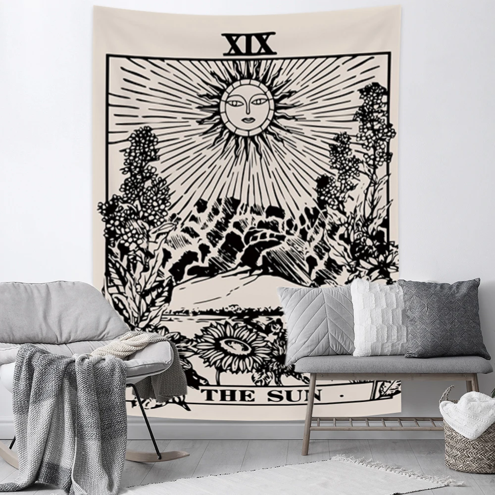 

Таро карта гобелен настенный астрологический гадания фон покрывало пляжный коврик для йоги диван