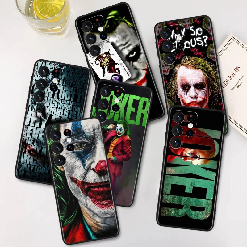 

Happy Face Joker For Samsung A91 A81 A73 A72 A71 A54 A53 A52S A51 A42 A41 A34 A33 A21 A31 A23 lite Black Cover
