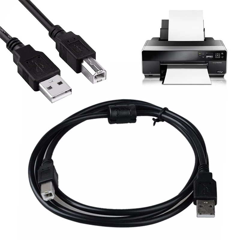 

Кабель для принтера 10 футов Шнур USB 2,0 A штекер к B штекер высокоскоростной соединительный провод