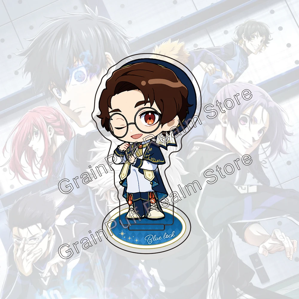 Фото Акриловая фигурка Blue Lock Standee Chibi Q Version Opera Theme Isagi Bachira Nagi Rin, двусторонняя фигурка, все персонажи, декор для стола, подарок №2