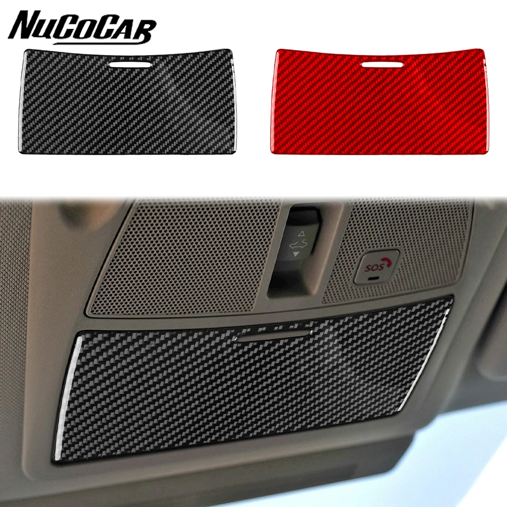 Для Infiniti Q50 2014-2020 углеродное волокно на крыше лампа для чтения панель хранения