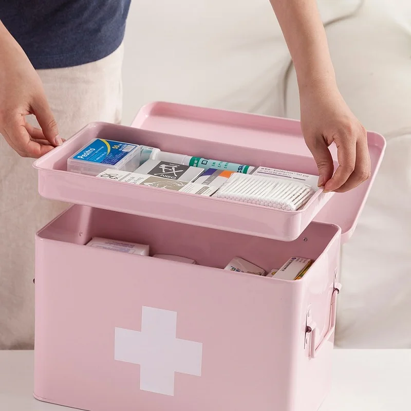 Аптечка первой помощи органайзер для аптечки металлический жесткий хранения