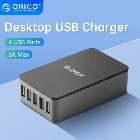 ORICO настольное USB зарядное устройство серии мульти-порт USB зарядная док-станция для iPhone Samsung Xiaomi Huawei домашний офис настольная зарядная станци...